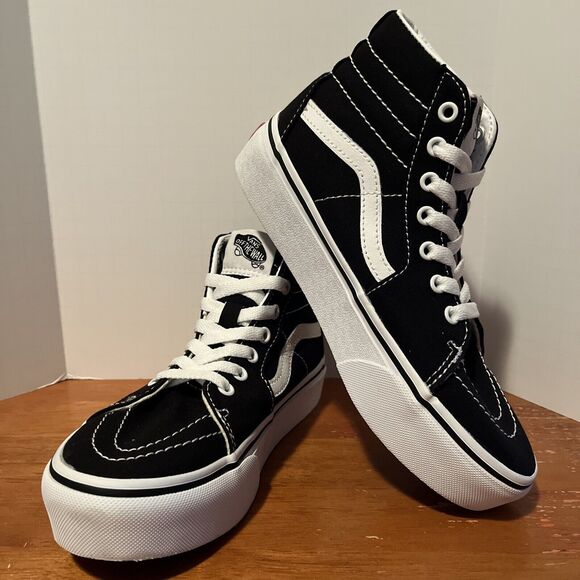 VANS Other - Vans Off‎ The Wall SK8 Hi Kids 3 Sneakers Filmore Black Canvas High Tops Shoes
